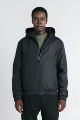 GIUBBOTTO TECNICO CON CAPPUCCIO NERO